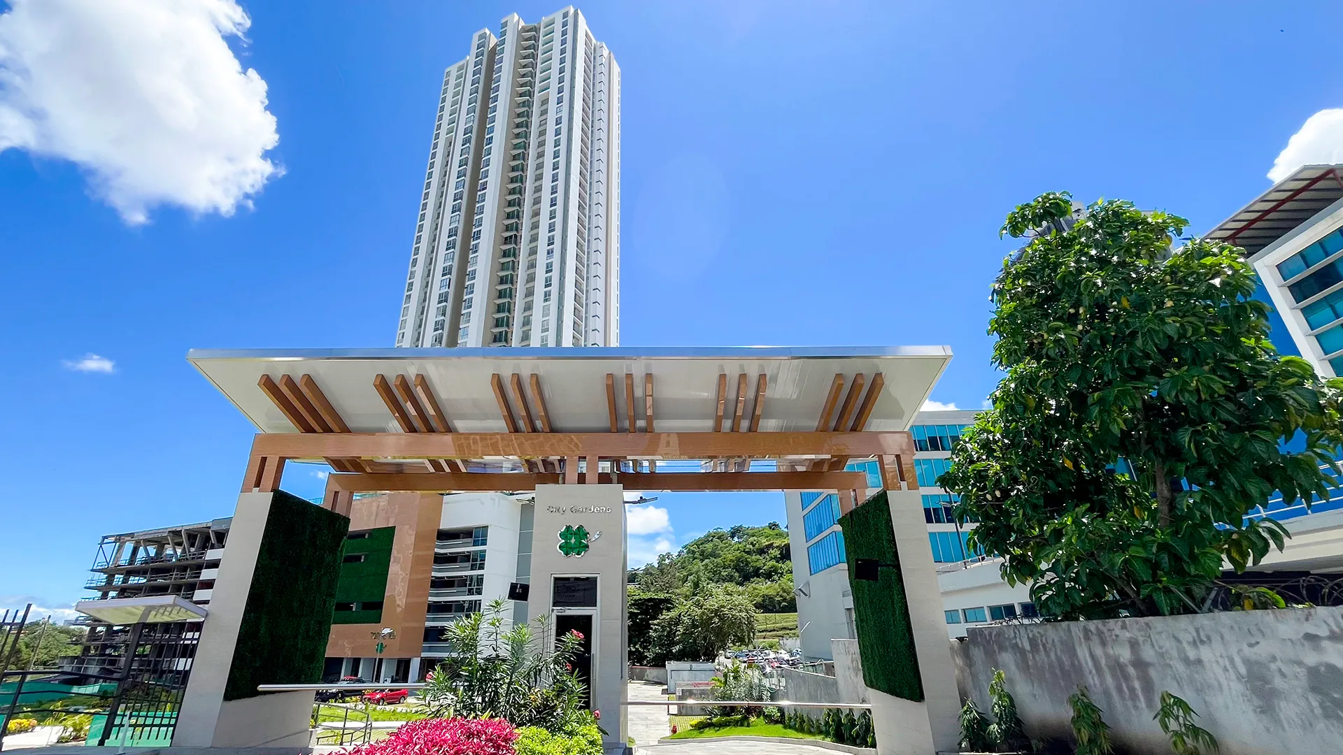 garita de seguridad del proyecto city gardens en ciudad de Panamá, ubicado sobre la tumba muerto